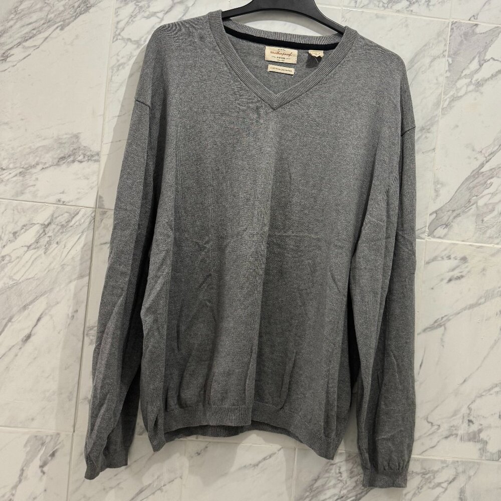 Weatherproof Cotton Cashmere V-Neck Sweater